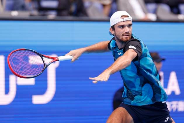 September 29, 2024, Tokyo, Japan: Tomas MACHAC (CZE) hits a return against Alex MICHELSEN (USA) during the Kinoshita Group Japan Open Tennis Championships 2024 at the Ariake Coloseum. This is the longest-running ATP, Tennis Herren Tour tournament in Asia, first held in 1972. The tournaments run from September 23 to October 1st. Tokyo Japan - ZUMAm191 20240929_aap_m191_033 Copyright: xRodrigoxReyesxMarinx