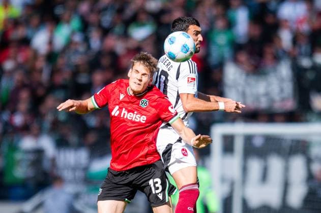 29 09 2024 Soccer, 2024 2025, 2 Bundesliga, 7 Matchday, Hannover 96 1 FC Nürnberg L R Max Christiansen Hannover , Mahir Emreli Nürnberg DFL REGULATIONS PROHIBIT ANY USE OF PHOTOGRAPHS AS IMAGE SEQUENCES AND OR QUASI VIDEO
