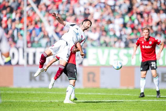 29 09 2024 Football, 2024 2025, 2 Bundesliga, 7 Matchday, Hannover 96 1 FC Nürnberg Mahir Emreli Nürnberg DFL REGULATIONS PROHIBIT ANY USE OF PHOTOGRAPHS AS IMAGE SEQUENCES AND OR QUASI VIDEO