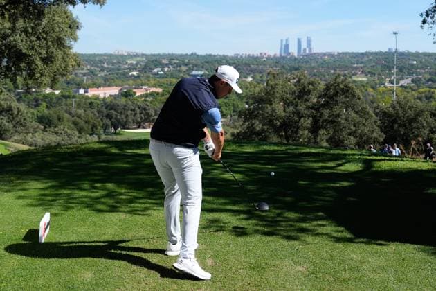 September 29, 2024, Madrid, Madrid, SPAIN: Joe DEAN of England during the Acciona Open Espana 2024, golf DP World Tour in Spain, celebrated at Club de Campo of Madrid on September 29, 2024, in Madrid, Spain. Madrid SPAIN - ZUMAa181 20240929_zaa_a181_046 Copyright: xOscarxJ.xBarrosox