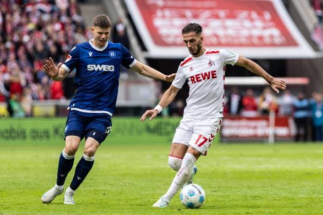 2 Bundesliga 1 FC Köln Karlsruher SC 29 09 2024 Andrin Hunziker Karlsruher SC, 9 , Leart Pacarada 1 FC Köln, 17 2 Bundesliga 1 FC Köln Karlsruher SC Rhein Energie Stadion, Köln 29 09 2024 DFL REGULATIONS PROHIBIT ANY USE OF PHOTOGRAPHS AS IMAGE SEQUENCES AND OR QUASI VIDEO Copyright: xBEAUTIFULxSPORTS Buriakovx