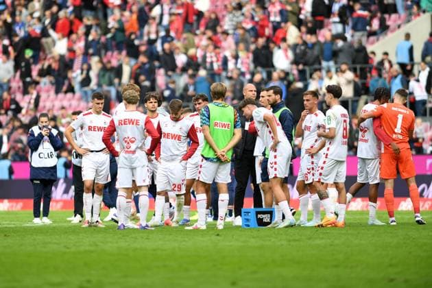 Player 1 FC KOELN disappointed after the end of the match during the 2 Bundesliga match between 1 FC Köln and Karlsruher SC at RheinEnergieStadion on September 29, 2024 in Cologne, Germany Photo by Ralf Treese DeFodi Images Player 1 FC KOELN look dejected during the 2 Bundesliga match between 1 FC Köln and Karlsruher SC at RheinEnergieStadion on September 29, 2024 in Cologne, Germany Photo by Ralf Treese DeFodi Images DFB DFL REGULATIONS PROHIBIT ANY USE OF PHOTOGRAPHS AS IMAGE SEQUENCES AND OR QUASI VIDEO Defodi 521 KOEKSC20240929 111 Defodi-521 DFB DFL REGULATIONS PROHIBIT ANY USE OF PHOTOGRAPHS AS IMAGE SEQUENCES AND OR QUASI-VIDEO.