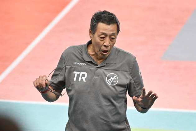 GER 1 VBL, SVG Lueneburg vs VC Bitterfeld Wolfen 29 09 2024, LKH Arena, Lueneburg, GER 1 VBL, SVG Lueneburg vs VC Bitterfeld Wolfen, in the picture coach Chang Cheng Liu Bitterfeld nordphotoxGmbH xWitke nph00002