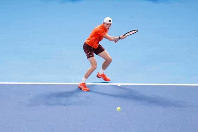 September 30, 2024, Tokyo, Japan: Ugo HUMBERT (FRA) hits a return against Tomas MACHAC (CZE) during their Men s Singles Semifinal match of the Kinoshita Group Japan Open Tennis Championships 2024 at the Ariake Coloseum. This is the longest-running ATP, Tennis Herren Tour tournament in Asia, first held in 1972. The tournaments run from September 23 to October 1st. Tokyo Japan - ZUMAm191 20240930_aap_m191_018 Copyright: xRodrigoxReyesxMarinx