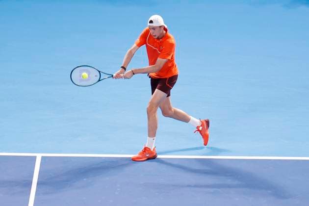September 30, 2024, Tokyo, Japan: Ugo HUMBERT (FRA) hits a return against Tomas MACHAC (CZE) during their Men s Singles Semifinal match of the Kinoshita Group Japan Open Tennis Championships 2024 at the Ariake Coloseum. This is the longest-running ATP, Tennis Herren Tour tournament in Asia, first held in 1972. The tournaments run from September 23 to October 1st. Tokyo Japan - ZUMAm191 20240930_aap_m191_032 Copyright: xRodrigoxReyesxMarinx