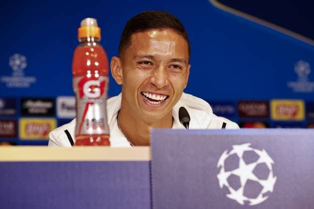 EINDHOVEN - Mauro Junior of PSV Eindhoven during a press conference, PK, Pressekonferenz at Philips Stadium prior to PSV Eindhoven s Champions League match against Sporting CP. ANP MAURICE VAN STEEN xVIxANPxSportx xxANPxIVx 509771036 originalFilename: 509771036.jpg