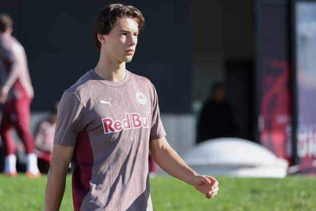 SOCCER - UEFA CL, RBS vs Brest SALZBURG,AUSTRIA,30.SEP.24 - SOCCER - UEFA Champions League, Red Bull Salzburg vs Stade Brestois 29, preview, training RBS. Image shows John Mellberg (RBS).  GEPAxpictures xDavidxGeieregger