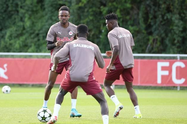 SOCCER - UEFA CL, RBS vs Brest SALZBURG,AUSTRIA,30.SEP.24 - SOCCER - UEFA Champions League, Red Bull Salzburg vs Stade Brestois 29, preview, training RBS. Image shows Daouda Guindo (RBS).  GEPAxpictures xDavidxGeieregger
