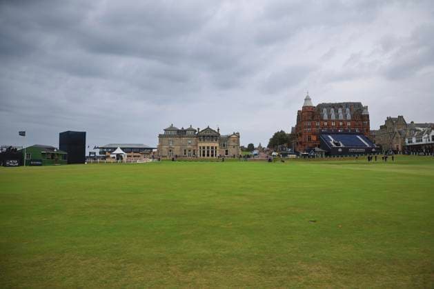 30th September 2024; Old Course at St Andrews, St Andrews, Fife, Scotland; Alfred Dunhill Links Golf Championship, First Practice Day; First and eighteenth fairway of the Old Course, St Andrews, during a practice round ahead of the Dunhill Links Championship  ActionPlus12698485 DavidxYoung