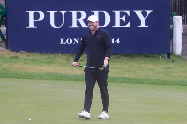 30th September 2024; Old Course at St Andrews, St Andrews, Fife, Scotland; Alfred Dunhill Links Golf Championship, First Practice Day; Brooks Koepka of the USA smiles on the eighteenth green of the Old Course, St Andrews, during a practice round ahead of the Dunhill Links Championship  ActionPlus12698502 DavidxYoung