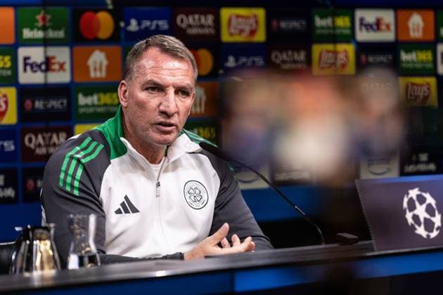 Football, CL, Celtic Glasgow, Press conference