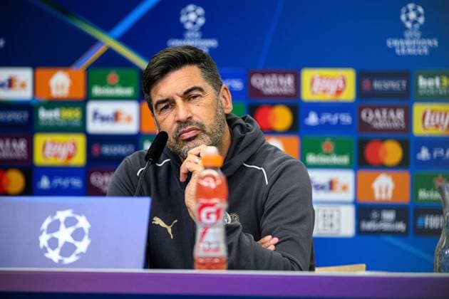 LEVERKUSEN, GERMANY - 30 SEPTEMBER, 2024: Paulo Fonseca, press conference, PK, Pressekonferenz The UEFA Champions League match between Bayer 04 Leverkusen vs AC Milan at BayArena  Copyright: xVItaliixKliuievx