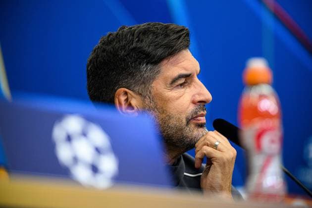 LEVERKUSEN, GERMANY - 30 SEPTEMBER, 2024: Paulo Fonseca, press conference, PK, Pressekonferenz The UEFA Champions League match between Bayer 04 Leverkusen vs AC Milan at BayArena  Copyright: xVItaliixKliuievx