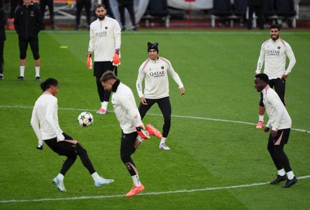 Football, CL, Paris Saint Germain, Training