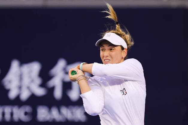 BEIJING, CHINA - SEPTEMBER 30: Donna Vekic of Croatia competes in the Women s Singles Round of 32 match against Mirra Andreeva of Russia on day eight of 2024 China Open at National Tennis Center on September 30, 2024 in Beijing, China.  Copyright: xVCGx 111521259371