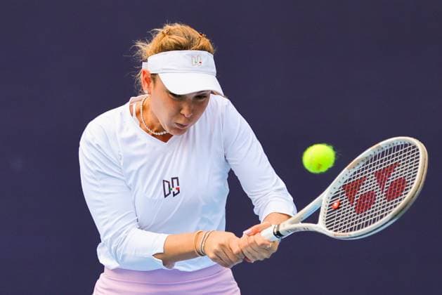 BEIJING, CHINA - SEPTEMBER 30: Donna Vekic of Croatia competes in the Women s Singles Round of 32 match against Mirra Andreeva of Russia on day eight of 2024 China Open at National Tennis Center on September 30, 2024 in Beijing, China.  Copyright: xVCGx 111521259339