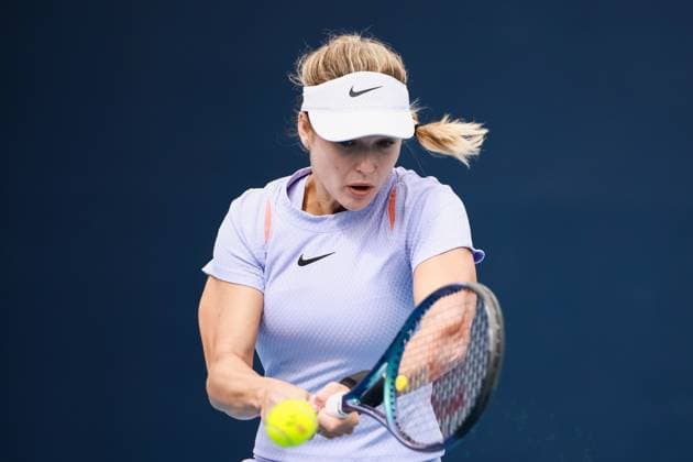 BEIJING, CHINA - SEPTEMBER 30: Anna Kalinskaya of Russia competes in the Women s Singles Round of 32 match against Peyton Stearns of America on day eight of 2024 China Open at National Tennis Center on September 30, 2024 in Beijing, China.  Copyright: xVCGx 111521261798