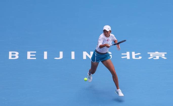 (241001) -- BEIJING, Oct. 1, 2024 -- Zhang Shuai of China competes during the women s singles round of 16 match against Magdalena Frech of Poland at 2024 China Open tennis tournament in Beijing, capital of China, Oct. 1, 2024. ) (SP)CHINA-BEIJING-TENNIS-CHINA OPEN-WOMEN S SINGLES (CN) BaixXuefei 