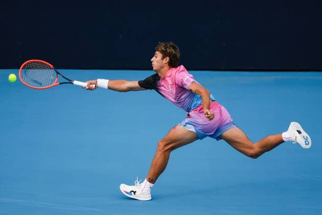 BEIJING, CHINA - SEPTEMBER 30: Flavio Cobolli of Italy competes in the Men s Singles Quarterfinal match against Daniil Medvedev of Russia on day eight of 2024 China Open at National Tennis Center on September 30, 2024 in Beijing, China.  Copyright: xVCGx 111521260727