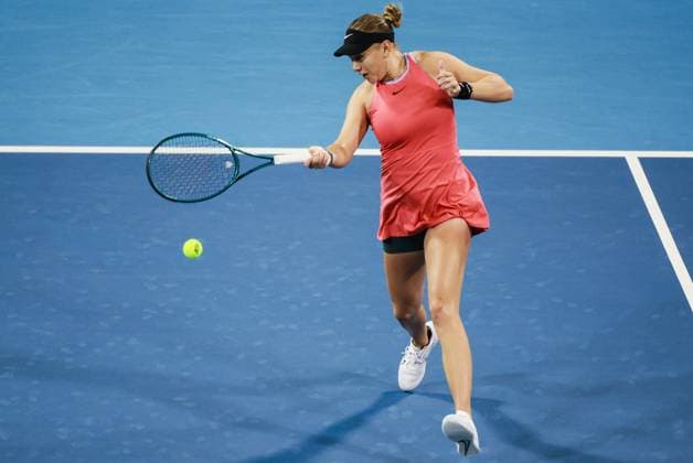 BEIJING, CHINA - SEPTEMBER 30: Amanda Anisimova of America competes in the Women s Singles Round of 32 match against Daria Kasatkina of Russia on day eight of 2024 China Open at National Tennis Center on September 30, 2024 in Beijing, China.  Copyright: xVCGx 111521260027