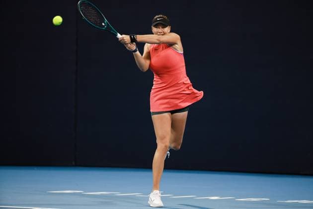 BEIJING, CHINA - SEPTEMBER 30: Amanda Anisimova of America competes in the Women s Singles Round of 32 match against Daria Kasatkina of Russia on day eight of 2024 China Open at National Tennis Center on September 30, 2024 in Beijing, China.  Copyright: xVCGx 111521260018