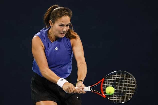 BEIJING, CHINA - SEPTEMBER 30: Daria Kasatkina of Russia competes in the Women s Singles Round of 32 match against Amanda Anisimova of America on day eight of 2024 China Open at National Tennis Center on September 30, 2024 in Beijing, China.  Copyright: xVCGx 111521260005