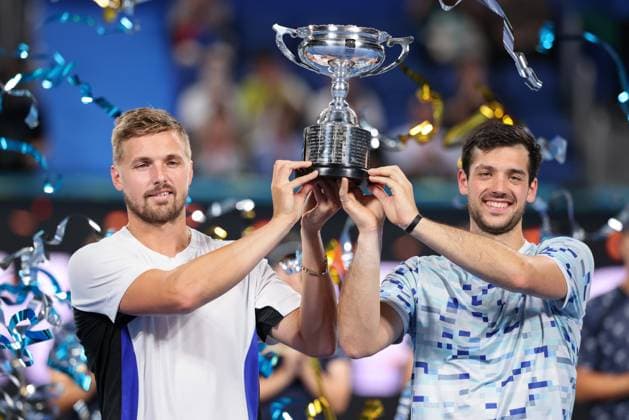 Julian Cash and Lloyd Glasspool, Men s Doubles, Men s Doubles, Award Ceremony, Presentation, Kinoshita Group Japan Open Tennis Championships, Tokyo, Japan, R L Copyright: xJuergenxHasenkopfx