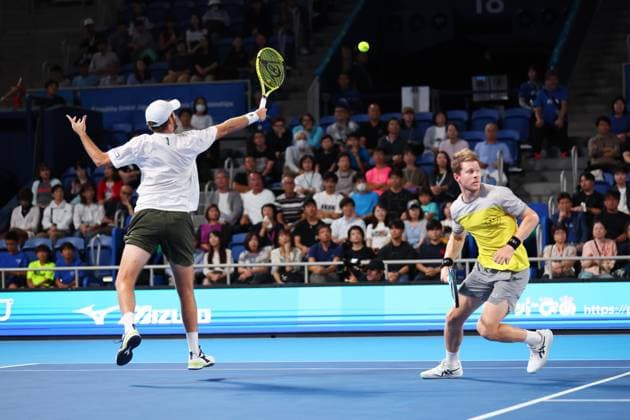 Ariel Behar (URU), & Robert Galloway (USA), OCTOBER 1, 2024 - Tennis : Kinoshita Group Japan Open Tennis Championships 2024 Men s Doubles Final at Ariake Coliseum in Tokyo, Japan. Noxthirdxpartyxsales  (268487313)