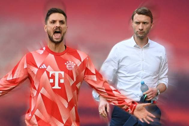 PHOTO MONTAGE Sven Ulreich apologizes after verbal attack on Simon ROLFES Sports Director LEV during the Bundesliga match FC Bayern Muenchen Bayer Leverkusen