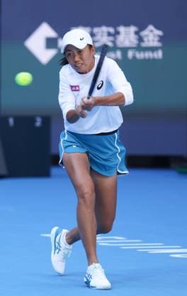 (241001) -- BEIJING, Oct. 1, 2024 -- Zhang Shuai of China competes during the women s singles round of 16 match against Magdalena Frech of Poland at 2024 China Open tennis tournament in Beijing, capital of China, Oct. 1, 2024. (Photo by Xinhua) (SP)CHINA-BEIJING-TENNIS-CHINA OPEN-WOMEN S SINGLES (CN) DuxXinyi 