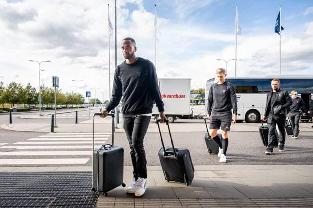 Football, EL, Malmö FF, departure for Baku