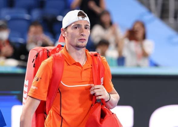 Ugo Humbert enters the court, Mens Singles, Gentlemen s Singles, Final, Final, Kinoshita Group Japan Open Tennis Championships, Tokyo, Japan Copyright: xJuergenxHasenkopfx