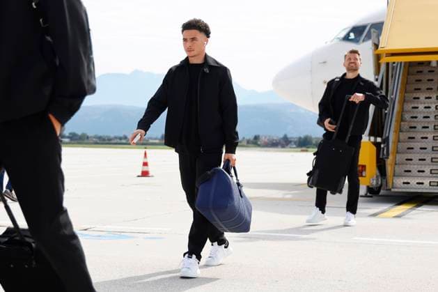 Sturm Graz v Club Brugge - UEFA Champions League - media activities KLAGENFURT, AUSTRIA - OCTOBER 01 : Talbi Chemsdine midfielder of Club Brugge pictured at Klagenfurt Airport prior the UEFA Champions League match between and on October 1, 2024 in Klagenfurt, Austria, 01 10 2024 Klagenfurt Austria  Copyright: xJanxDexMeuleneirx