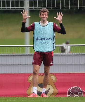 20241001, CL, FC Bayern final training, football, sport, in the picture Thomas Mueller FC Bayern Muenchen