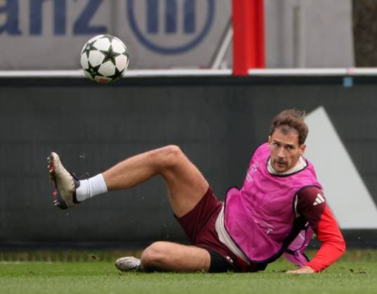 20241001, CL, FC Bayern final training, football, sport, in the picture Leon Goretzka FC Bayern Muenchen
