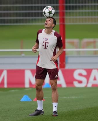 20241001, CL, FC Bayern final training, football, sport, in the picture Joao Palhinha FC Bayern Muenchen