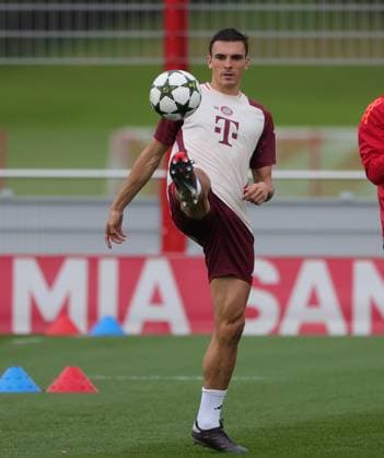 20241001, CL, FC Bayern final training, football, sport, in the picture Joao Palhinha FC Bayern Muenchen
