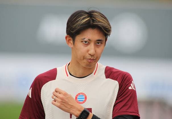 Munich, Germany 01 October 2024 Football, Men, Season 2024 2025, FC Bayern Munich, Säbener Strasse, Training ground, Final training, Champions League Hiroki Ito FC Bayern Munich Head, Upper body