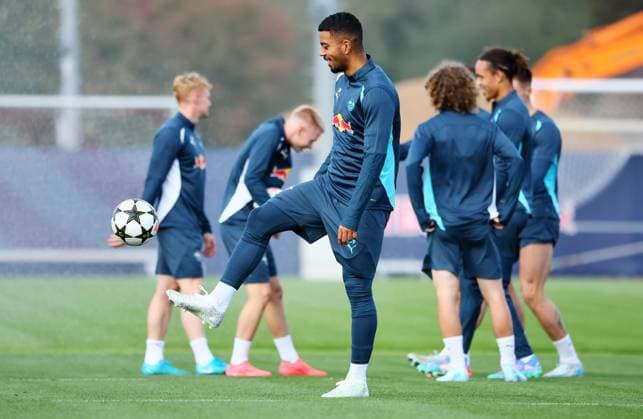 RB Leipzig Training Champions League Leipzig, 01 10 2024, RB Training Center, Football, UEFA Champions League, Matchday 1, RB LEIPZIG vs JUVENTUS TURIN on 02 10 2024 , Final training RB Leipzig , In the picture Benjamin Henrichs 39, RB Leipzig , Picture Point