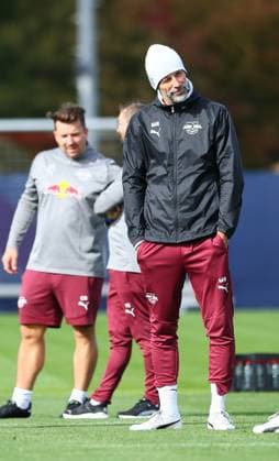 RB Leipzig Training Champions League Leipzig, 01 10 2024, RB Training Center, Football, UEFA Champions League, Matchday 1, RB LEIPZIG vs JUVENTUS TURIN on 02 10 2024 , Final training RB Leipzig , In the picture coach Marco Rose RB Leipzig , Picture Point