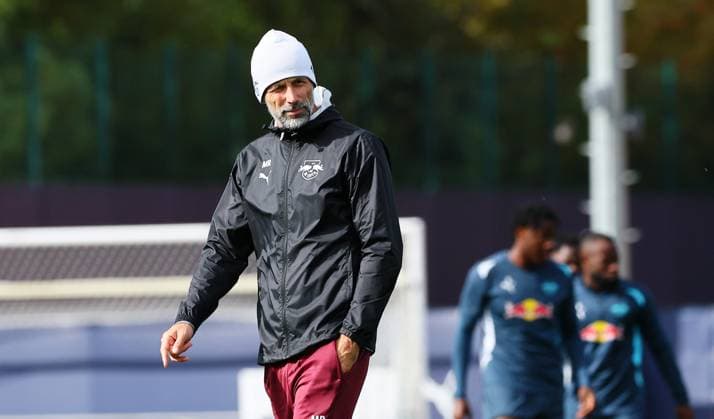 RB Leipzig Training Champions League Leipzig, 01 10 2024, RB Training Center, Football, UEFA Champions League, Matchday 1, RB LEIPZIG vs JUVENTUS TURIN on 02 10 2024 , Final training RB Leipzig , In the picture coach Marco Rose RB Leipzig , Picture Point
