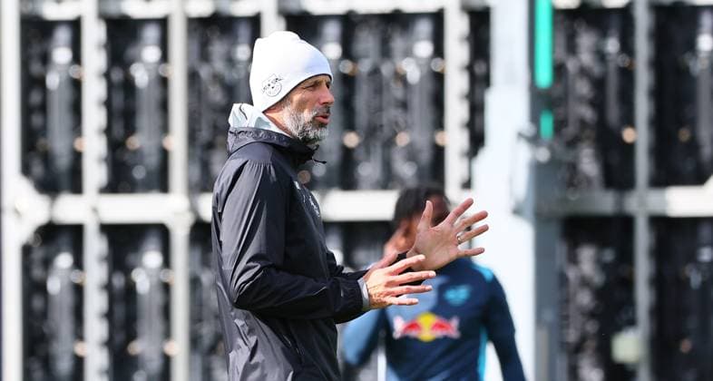 RB Leipzig Training Champions League Leipzig, 01 10 2024, RB Training Center, Football, UEFA Champions League, Matchday 1, RB LEIPZIG vs JUVENTUS TURIN on 02 10 2024 , Final training RB Leipzig , In the picture coach Marco Rose RB Leipzig , Picture Point