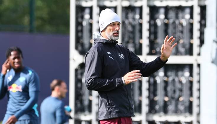 RB Leipzig Training Champions League Leipzig, 01 10 2024, RB Training Center, Football, UEFA Champions League, Matchday 1, RB LEIPZIG vs JUVENTUS TURIN on 02 10 2024 , Final training RB Leipzig , In the picture coach Marco Rose RB Leipzig , Picture Point