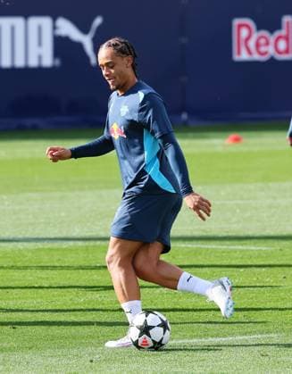 RB Leipzig Training Champions League Leipzig, 01 10 2024, RB Training Center, Football, UEFA Champions League, Matchday 1, RB LEIPZIG vs JUVENTUS TURIN on 02 10 2024 , Final training RB Leipzig , In the picture Xavi Simons 10, RB Leipzig , Picture Point