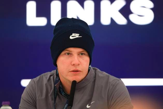 1st October 2024; Old Course at St Andrews, St Andrews, Fife, Scotland; Alfred Dunhill Links Golf Championship, Second Practice Day; Robert Macintyre of Scotland speaks to the media at the Old Course, St Andrews ahead of the Dunhill Links Championship  ActionPlus12698692 DavidxYoung