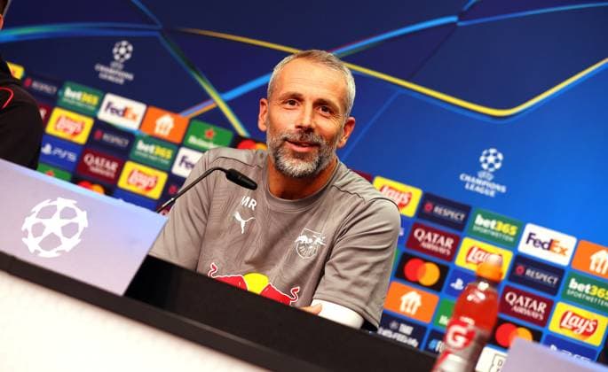 RB Leipzig Press conference Champions League Leipzig, 01 10 2024, RB Academy, Football, UEFA Champions League, Matchday 1, RB LEIPZIG vs JUVENTUS TURIN on 02 10 2024 , Press conference RB Leipzig , In the picture head coach Marco Rose, RB Leipzig , Picture Point