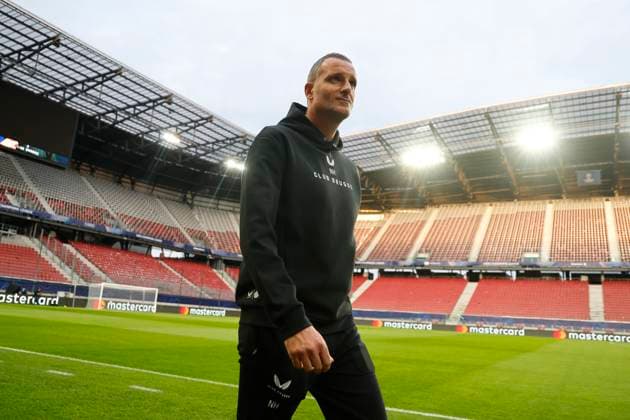 Sturm Graz v Club Brugge - UEFA Champions League - media activities KLAGENFURT, AUSTRIA - OCTOBER 01 : Hayen Nicky head coach of Club Brugge pictured during a training session prior to the UEFA Champions League match between and on October 1, 2024 in Klagenfurt, Austria, 01 10 2024 Klagenfurt Austria  Copyright: xJanxDexMeuleneirx