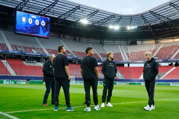 Sturm Graz v Club Brugge - UEFA Champions League - media activities KLAGENFURT, AUSTRIA - OCTOBER 01 : players of Club Brugge pictured during a training session prior to the UEFA Champions League match between and on October 1, 2024 in Klagenfurt, Austria, 01 10 2024 Klagenfurt Austria  Copyright: xJanxDexMeuleneirx