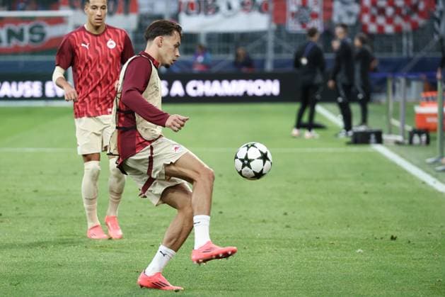 SOCCER - UEFA CL, RBS vs Brest SALZBURG,AUSTRIA,01.OCT.24 - SOCCER - UEFA Champions League, Red Bull Salzburg vs Stade Brestois 29. Image shows Amar Dedic (RBS) during warm up.  GEPAxpictures xDavidxGeieregger