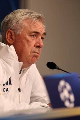 Entrainement et conf presse Real Madrid PHOTOPQR VOIX DU NORD STEPHANE MORTAGNE ; 01 10 2024 ; Villeneuve d Ascq, le 01 10 2024, Football, Ligue des Champions, LILLE - REAL MADRID Entrainement des joueurs de Madrid la veille du match contre le LOSC Conference de presse de l entraineur de madrid Carlo Ancelotti PHOTO STEPHANE MORTAGNE LA VOIX DU NORD - press conference, PK, Pressekonferenz of Madrid coach Carlo Ancelotti Oct 01 2024 Hauts de France France  Copyright: xPHOTOPQR VOIXxDUxNORD MAXPPPxSTEPHANExMORTAGNEx 20241001VDN4754 20241001VDN4754